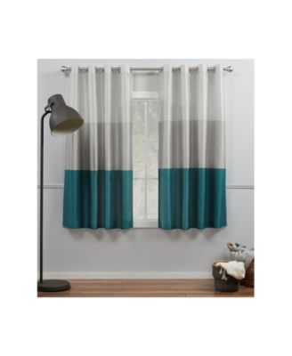 Exclusive Home Curtains Chateau Striped Grommet Top Curtain Panel Pair, 54" x 63"