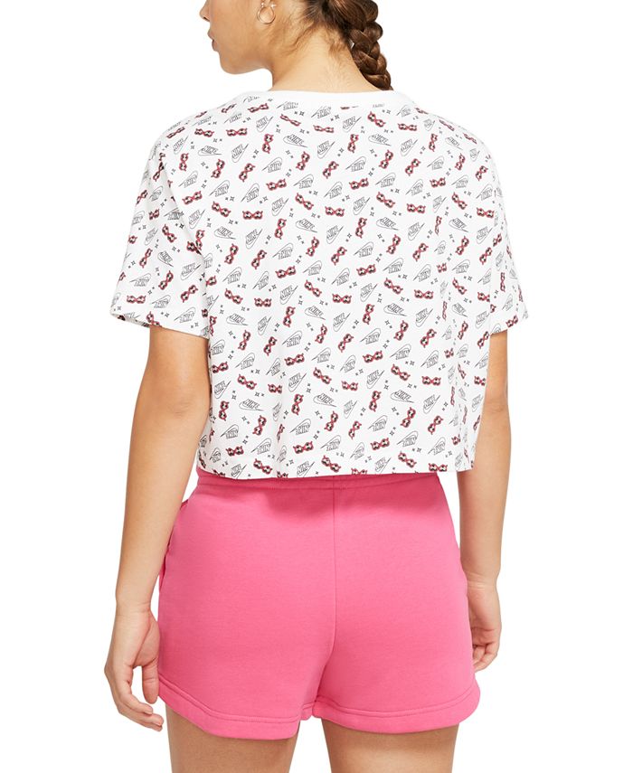 Nike Women's Cotton Printed Cropped TShirt Macy's