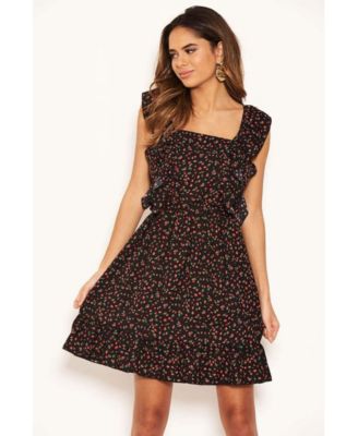 ditsy square neck dress