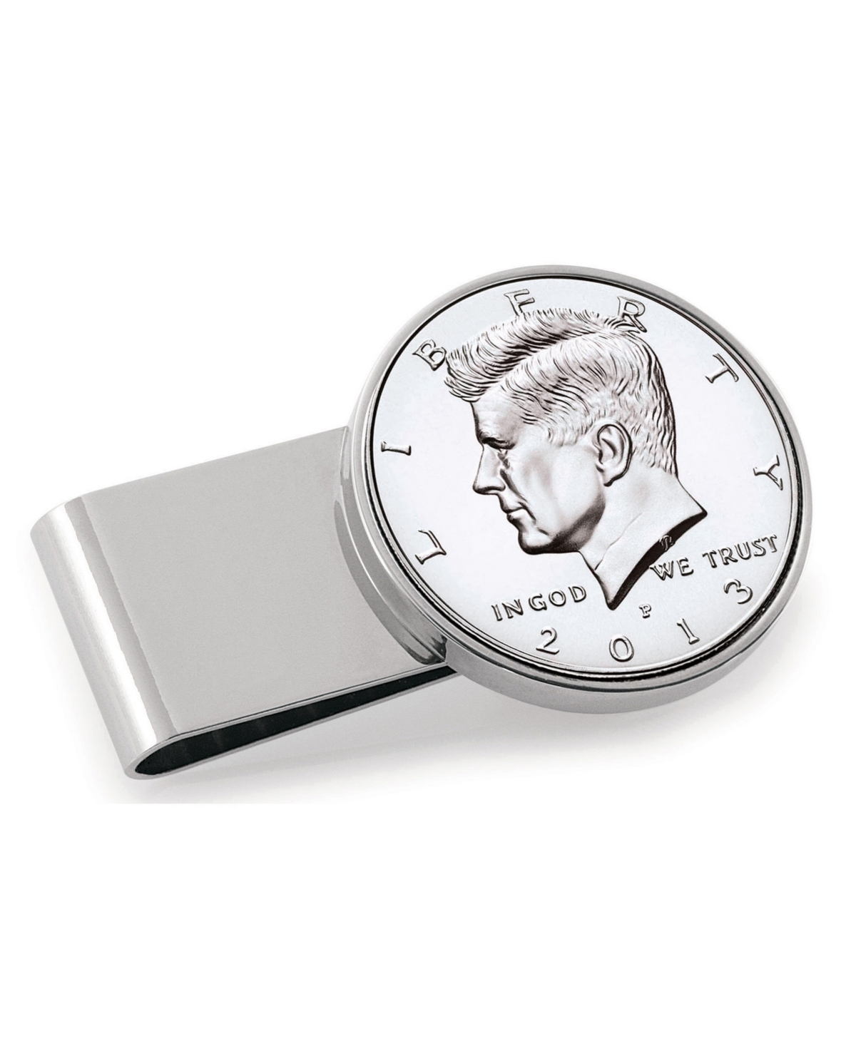 Men's American Coin Treasures Proof Jfk Half Dollar Stainless Steel Coin Money Clip - Silver