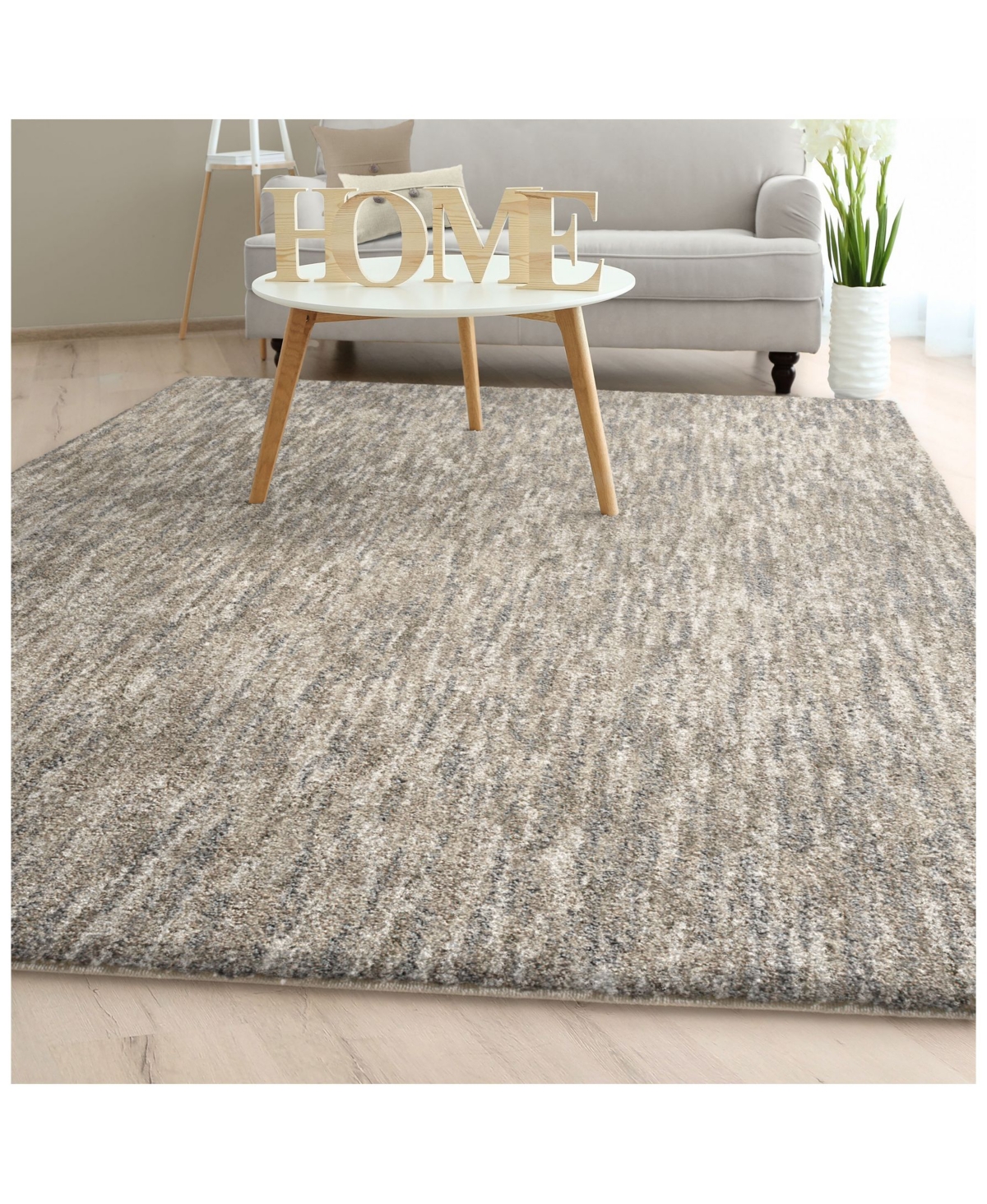 Orian Next Generation Multi Solid Taupe and Gray 6'7