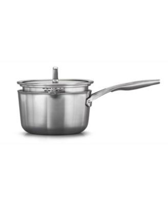 Calphalon - Premier Stainless Steel 3.5-Quart Pour and Strain Sauce Pan with Cover
