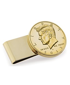 Men's Gold-Layered JFK Half Dollar Stainless Steel Coin Money Clip