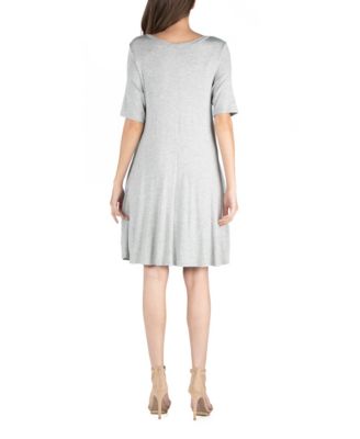 Soft Flare T-Shirt Dress with Pocket Detail