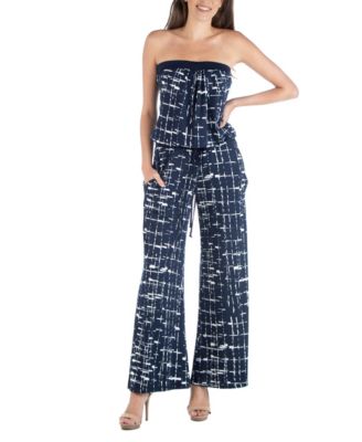 macy's navy blue jumpsuit