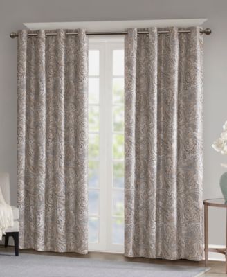 SunSmart - Jenelle 50x63" Paisley Printed Total Blackout Window Panel