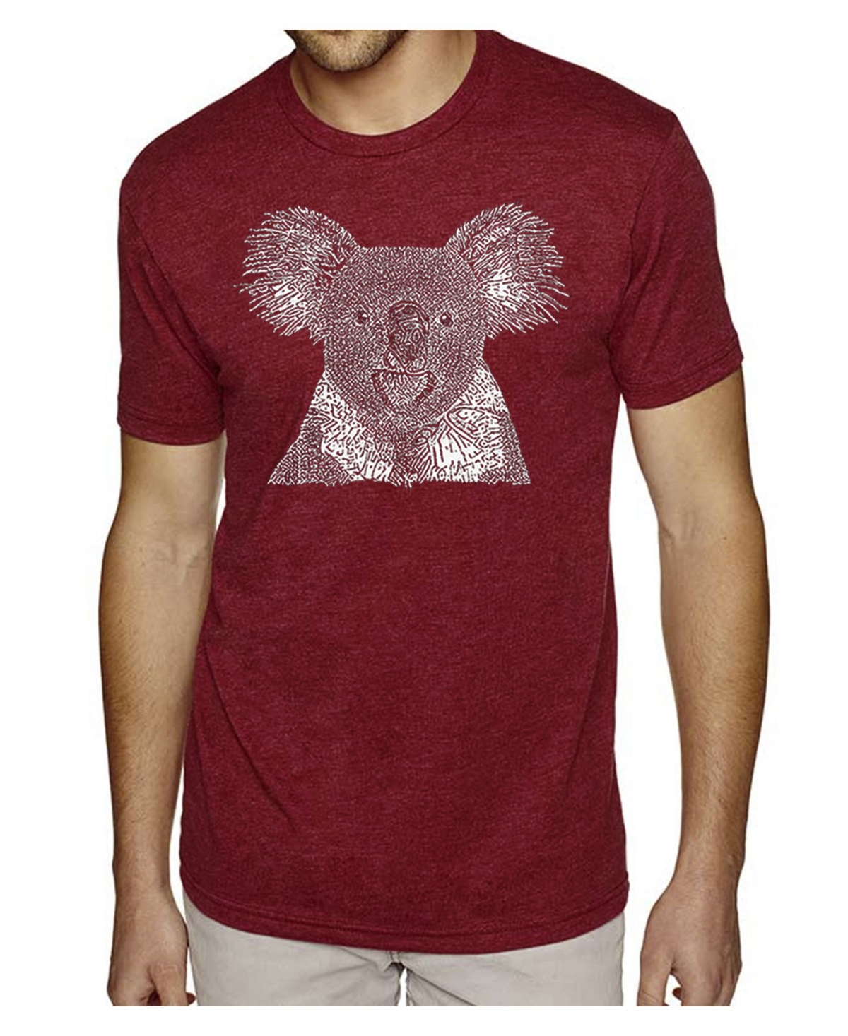 La Pop Art Men's Premium Word Art T-shirt - Koala