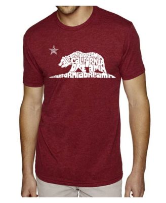 Men's Cotton/Poly Blend Word Art T-Shirt - California Dreamin'