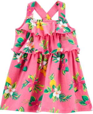 Carter's Baby Girls Floral-Print Crinkle Dress