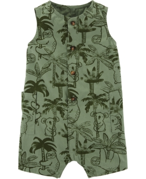 Baby Boys Koala Button-Front Romper