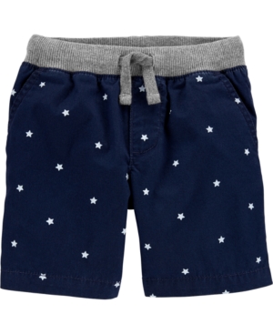 Toddler Boys Star Pull-On Poplin Shorts