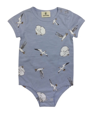 Earth Baby Outfitters Baby Boys Organic Cotton Swans Bodysuit