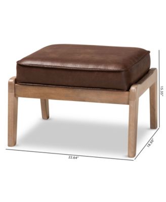 Sigrid Mid-Century Modern Upholstered Ottoman