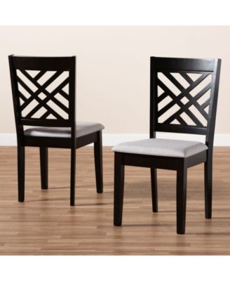 Caron Transitional 2 Piece Dining Chair Set with Seat