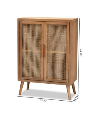Alina Mid-Century Modern Finished 2 Door Accent Storage Cabinet