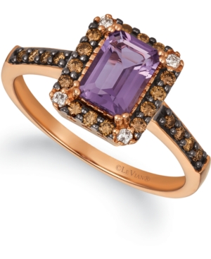 image of Le Vian Grape Amethyst (3/4 ct. t.w.) & Diamond (1/4 ct. t.w.) in 14k Rose Gold