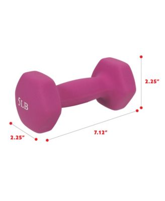 Neoprene Dumbbells 5 lbs, Set of 2,  Anti-Slip, Anti-Roll