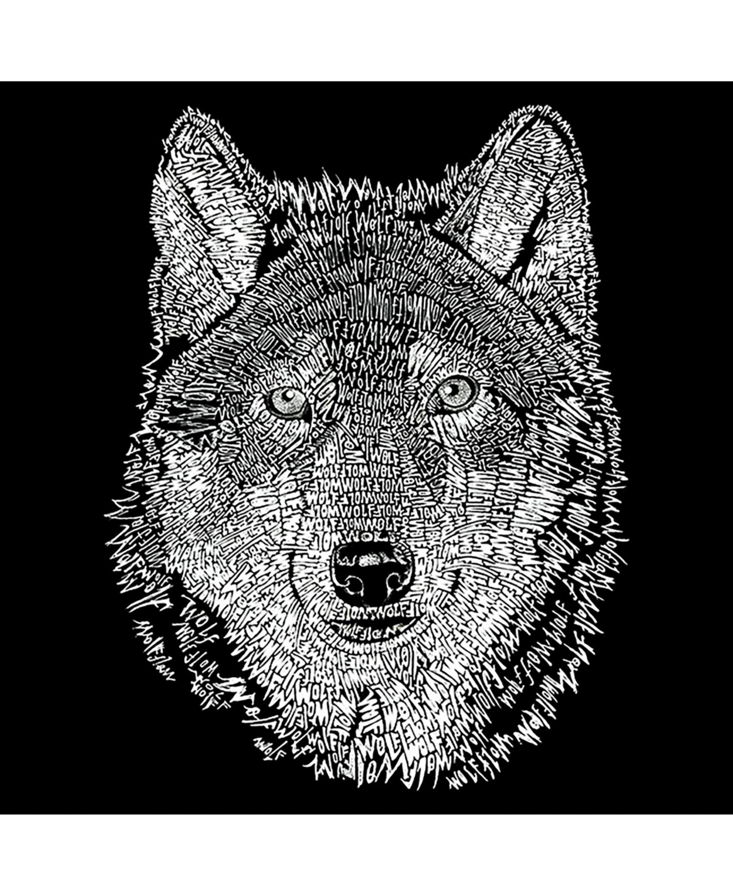 Men's Word Art - Wolf Long Sleeve T-Shirt