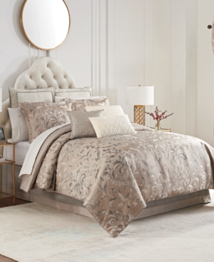 Waterford Andria Reversible 4 Piece Comforter Set California King Bedding In Taupe Modesens