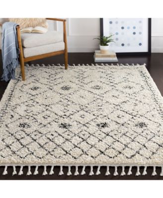 Berber Shag BBE-2302 Charcoal 5'3" x 7'3" Area Rug