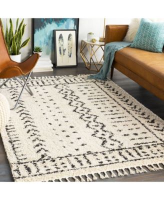 Berber Shag BBE-2311 Charcoal 5'3" x 7'3" Area Rug