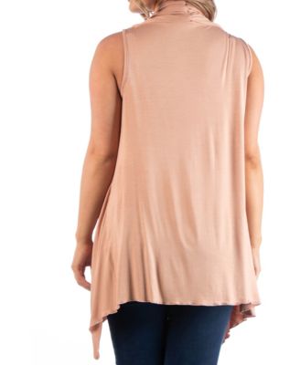 Plus Size Asymmetric Open Front Cardigan Sweater