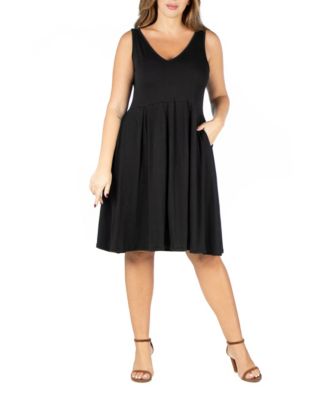 macy's black plus size dresses