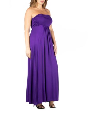 Plus Size Strapless Maxi Dress