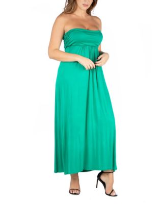 Plus Size Strapless Maxi Dress