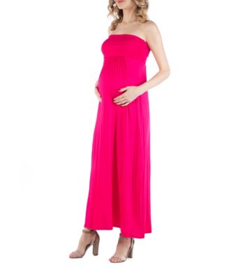 Sleeveless Empire Waist Maternity Maxi Dress