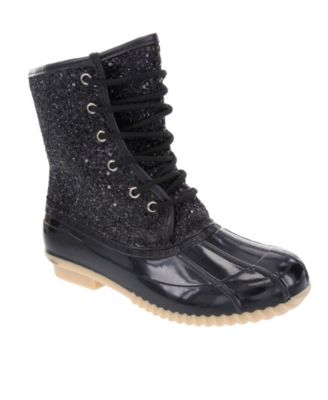 sparkle duck boots womens