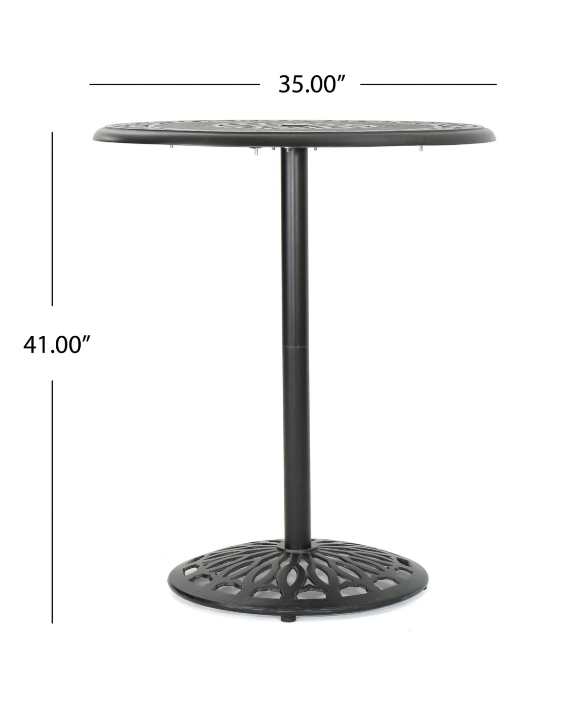 Noble House Hannah Outdoor Cast Bar Table