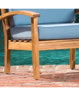 Aletta Outdoor Club Chairs with Cushions, Set of 2