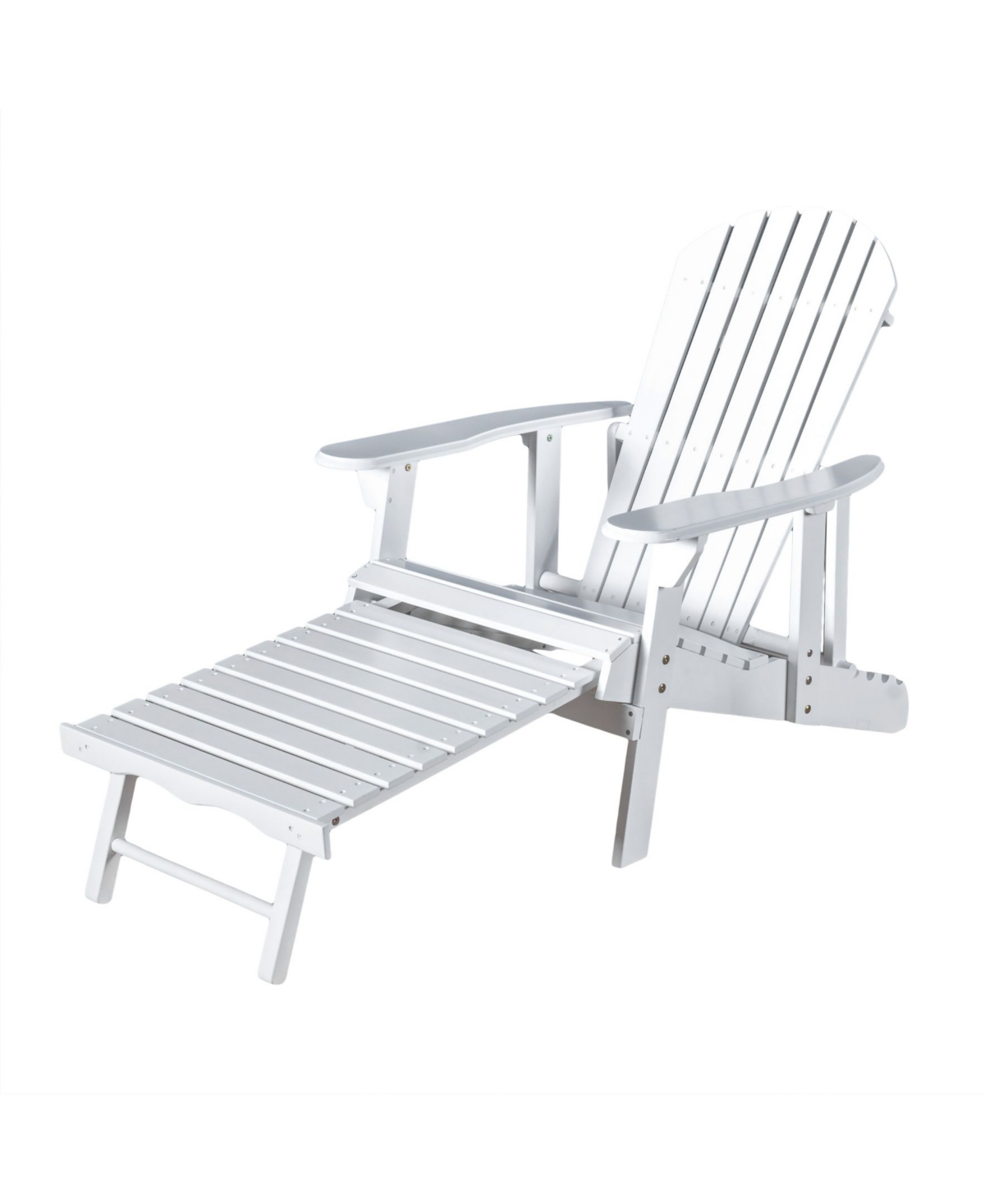 Noble House Hayle Reclining Adirondack Chair with Footrest