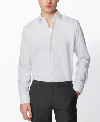 hugo boss white formal shirt