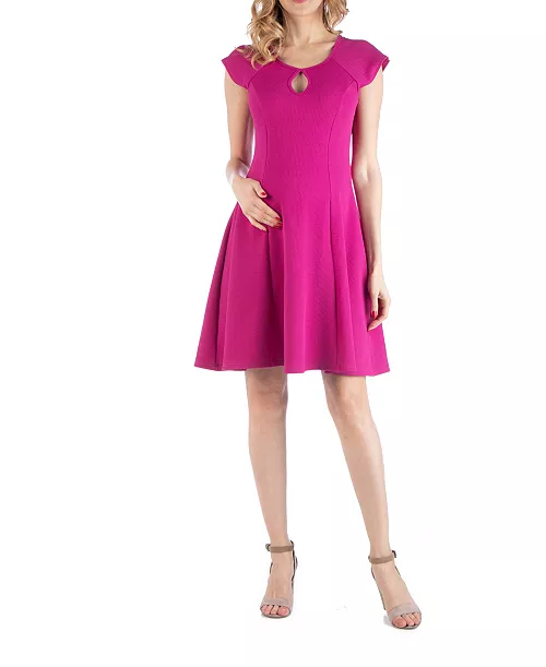 maternity dress with keyhole neck