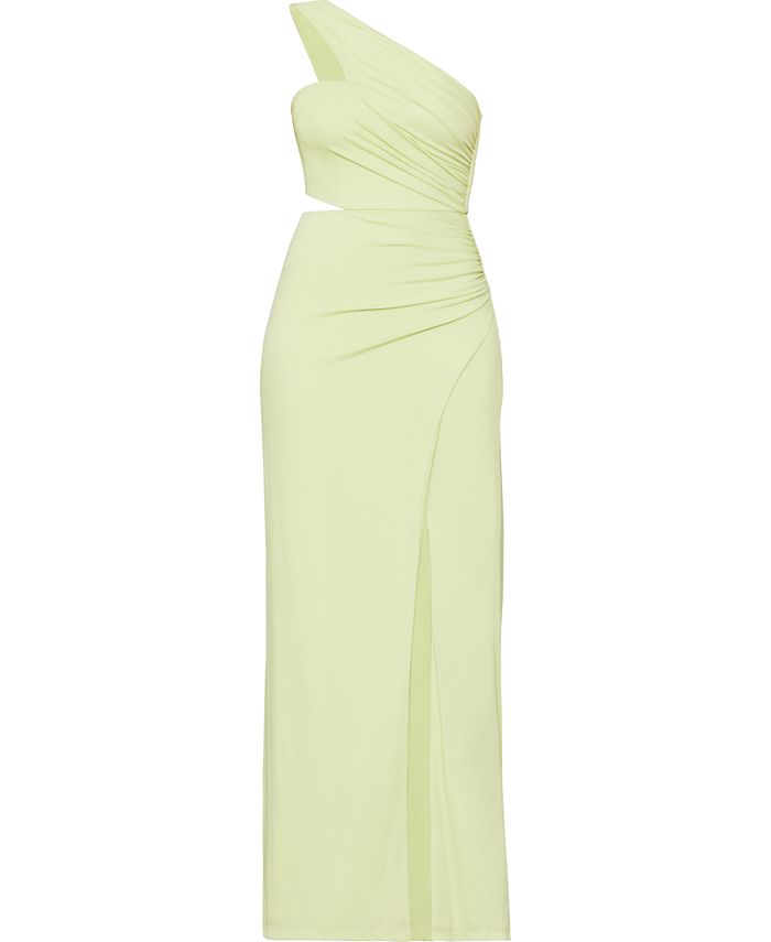 BCBGMAXAZRIA Asymmetrical-Neck Side-Cutout Dress - Macy's