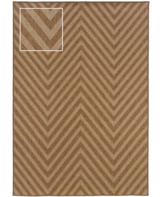Karavia 1330X Tan 6'7" x 9'6" Outdoor Area Rug