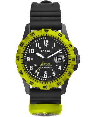 Fossil - Men's FB-Adventure Black Silicone Strap Watch 42mm