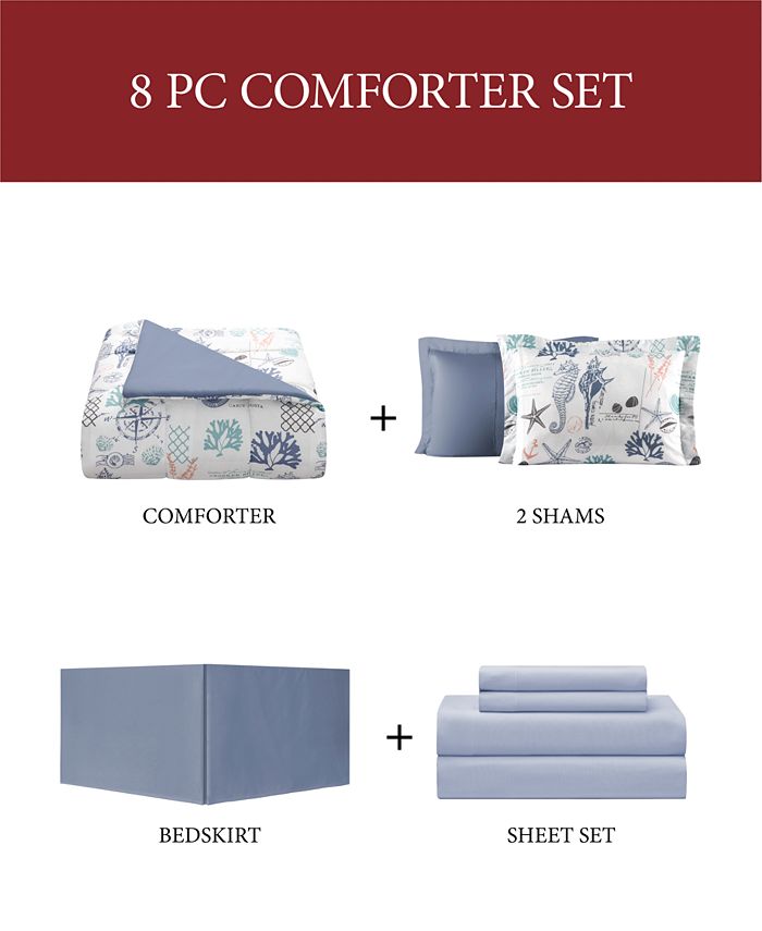 Sunham Fairfield Square Bluffton 8Pc California King Comforter Set ...