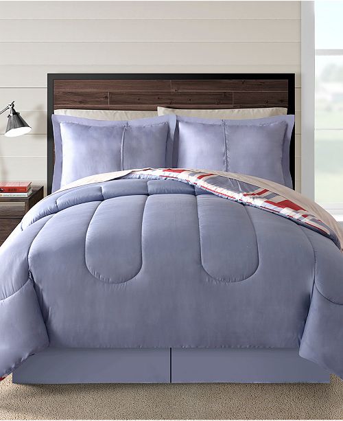 Sunham Fairfield Square Freta Multi 8Pc Twin Comforter Set & Reviews - Bed in a Bag - Bed & Bath ...
