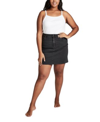 cheap denim skirts plus size