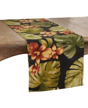 Saro Lifestyle Tropical Leaf Outdoor Runner