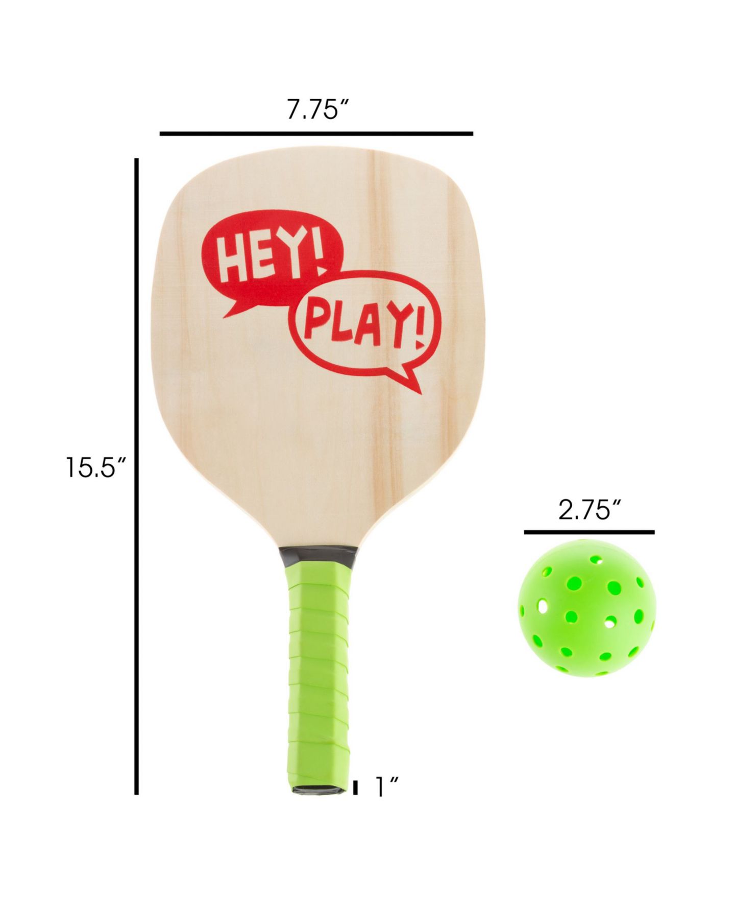Детские игрушки Trademark Global Hey Play Lightweight Two-Player Poplar Wood Paddle Ball Game Set, Ages 5+ — фото 2