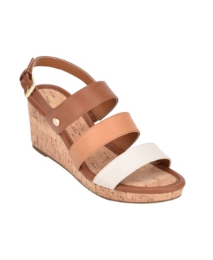 Bandolino Talene 3 Strap Wedge Heel Sandal Women's Shoes
