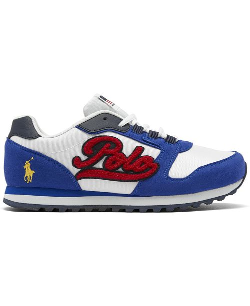 Polo Ralph Lauren Big Boys Oryion Script Casual Sneakers From