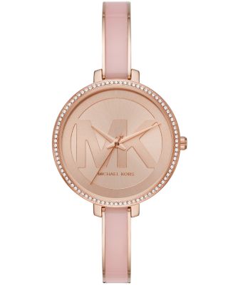Michael Kors Women's Jaryn Three-Hand Rose Gold-Tone Stainless Steel ...