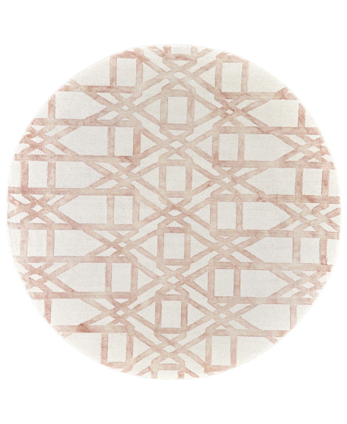 Feizy Rosa R8571 Rose 10' x 10' Round Rug - Blush