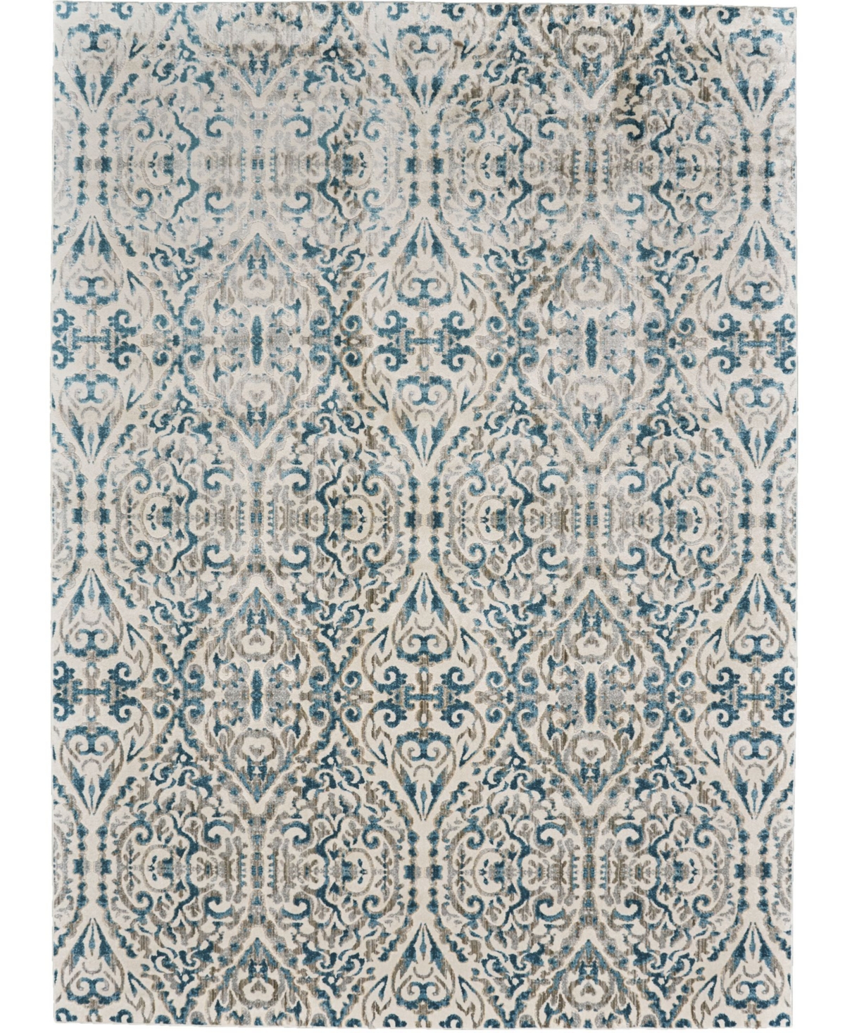 Feizy Mara R3466 Turquoise 8'9in x 8'9in Round Rug - Turquoise