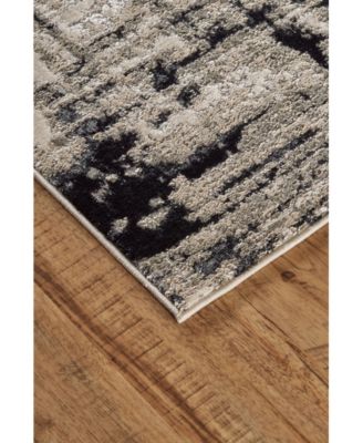 Micah R3339 Black 6'7" x 9'6" Area Rug
